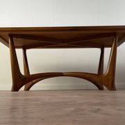Vintage wooden coffee table – sculptural base