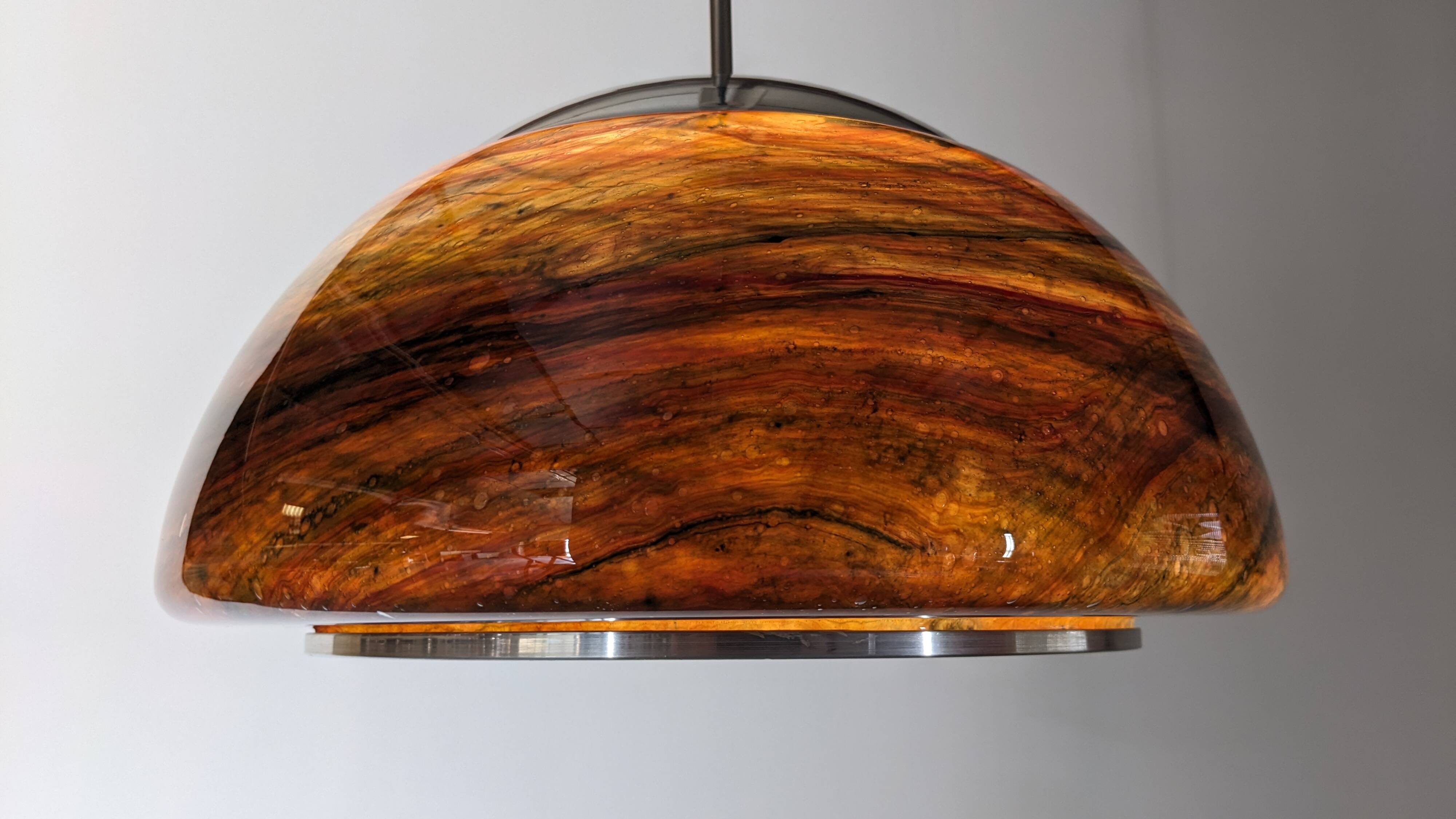 XL Murano glass pendant light by Doria Leuchten, Germany circa 1970