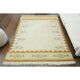 1970s Vintage Turkish Oushak Handmade Wool Cotton Cream Area Rug 171x222