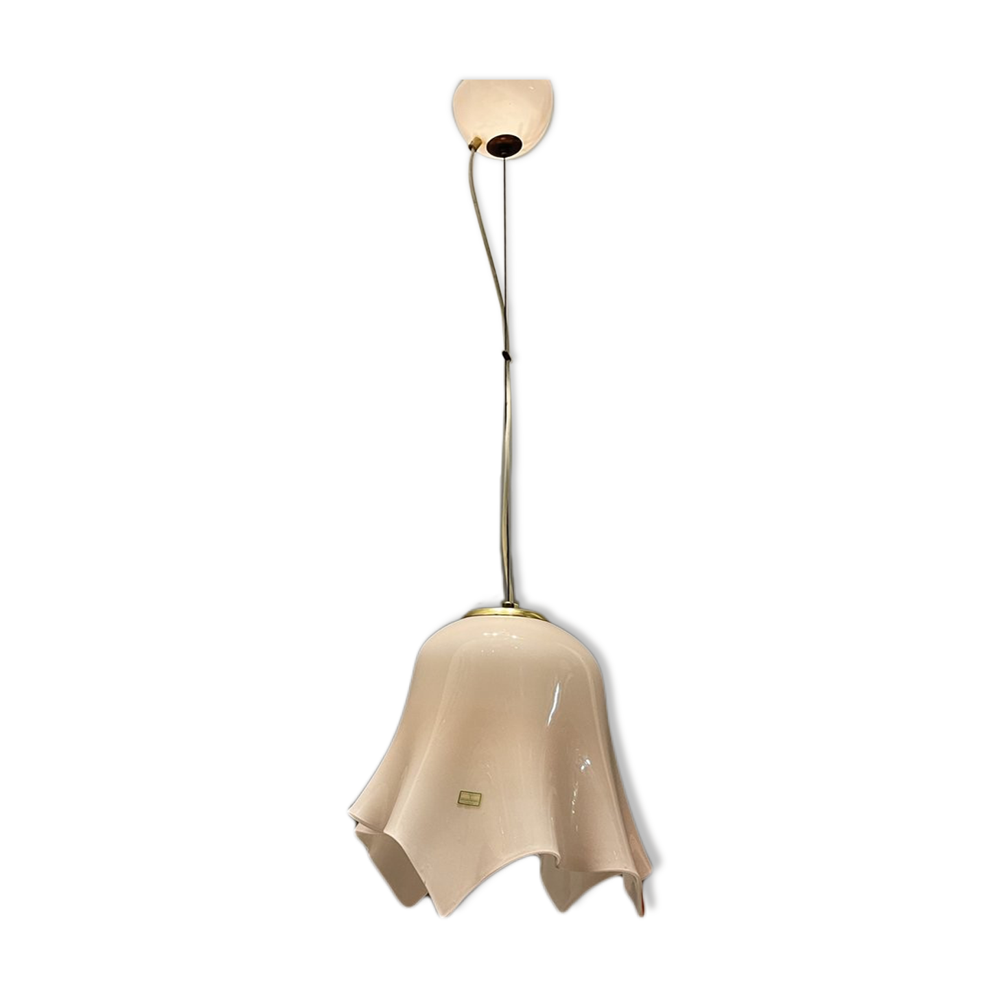 Pink Murano Glass Light Pendant by De Mayo