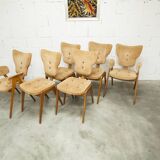 4 chairs and 2 Lounge armchairs by Roger Landault, ABC edition, 1950.