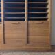 Old workshop furniture, oak curtain cabinet.