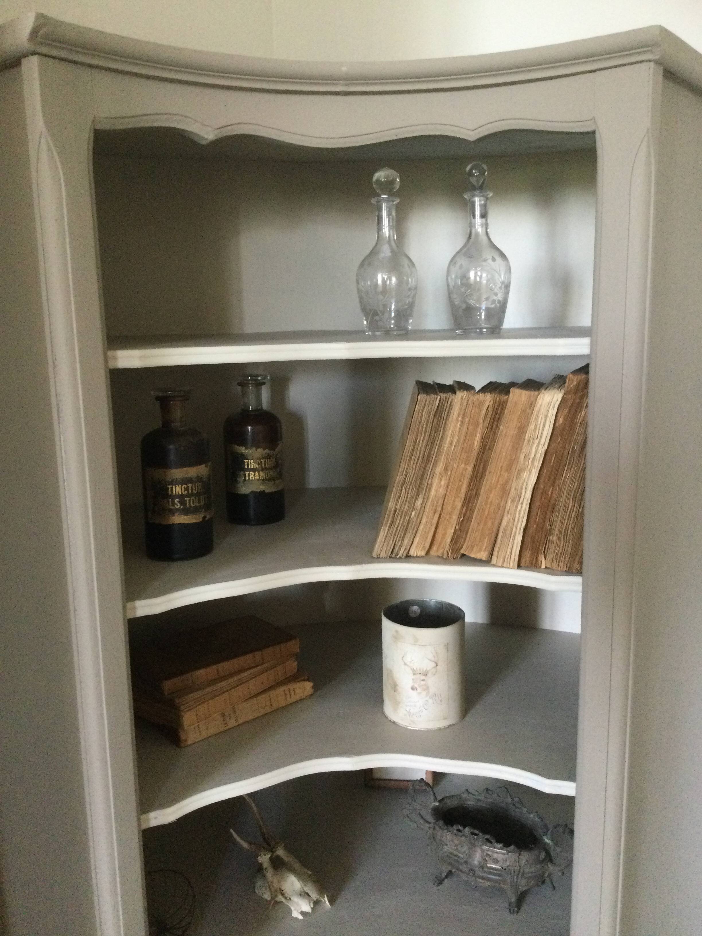 Antique library corner unit