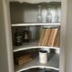 Antique library corner unit