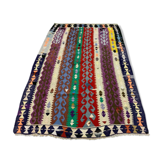 Tapis coloré vieux turc kilim  165x102 cm
