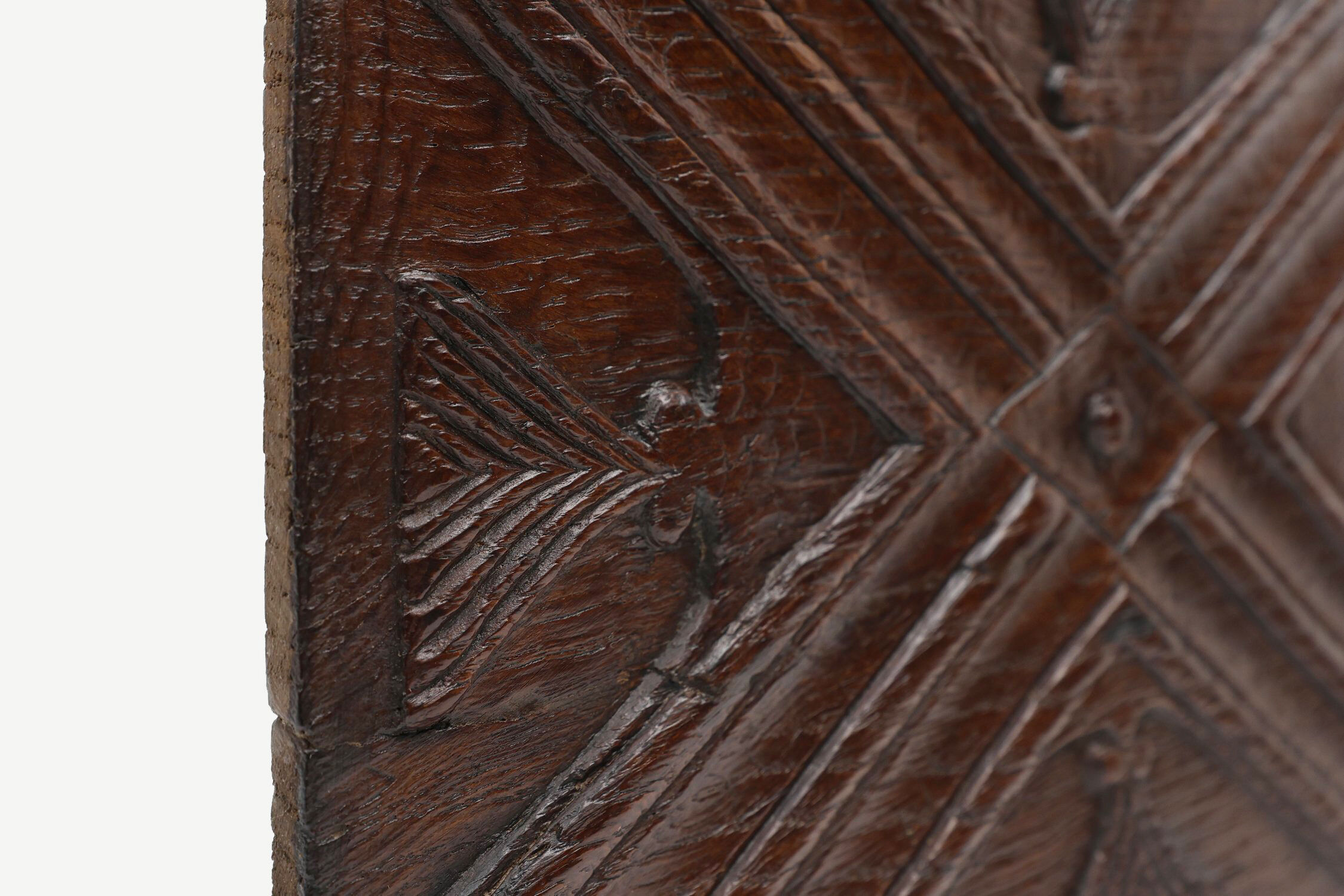 16th Century Gothic Sculpted Oak Panel, Belgium