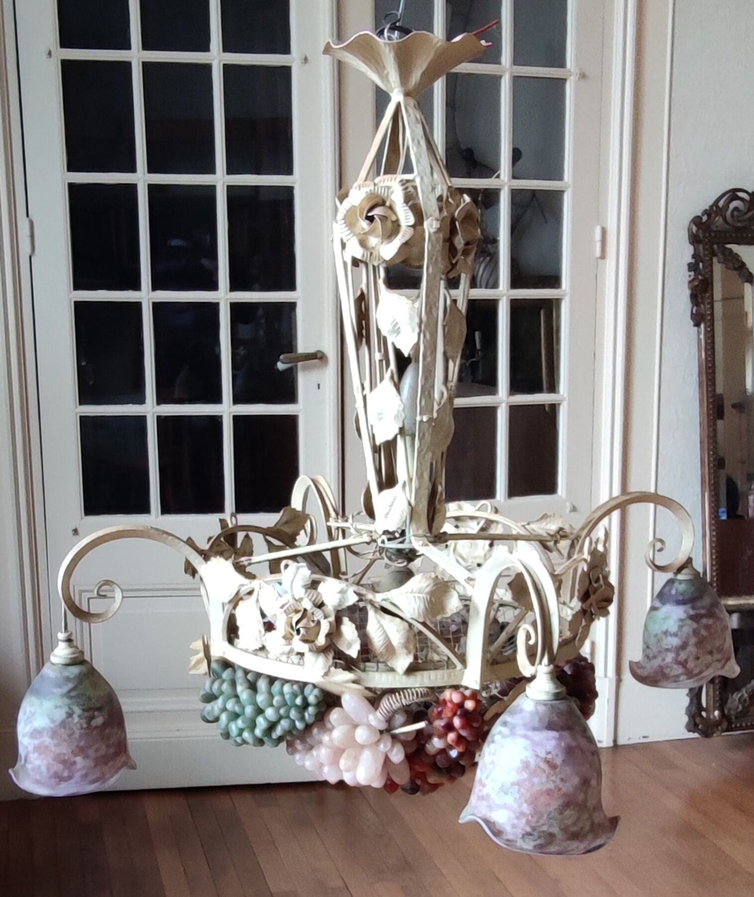 Chandelier Murano bunches of grapes