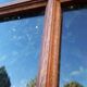 Glass window h141xl263 in oak 4 leaves