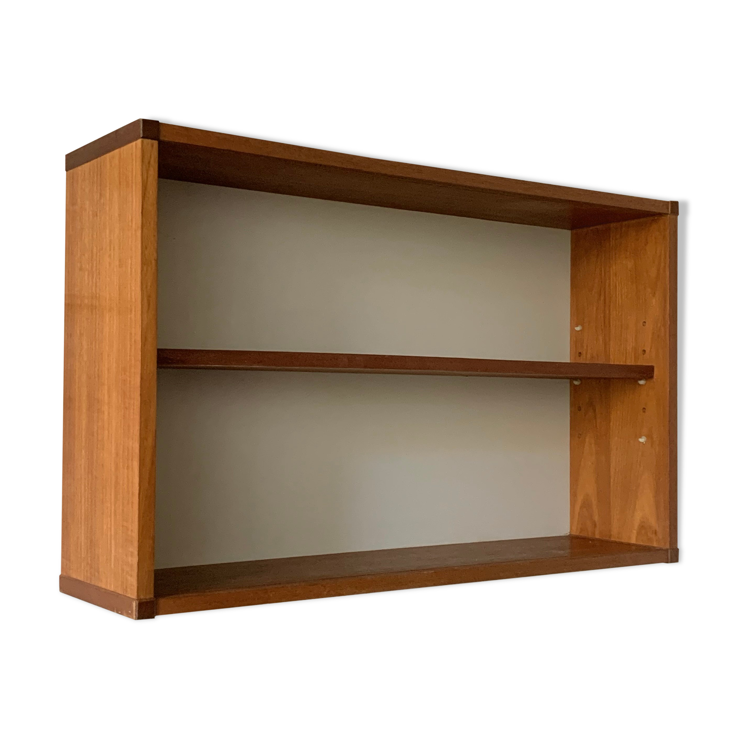 Teak wall bookcase