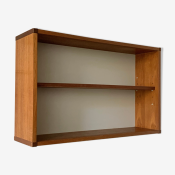 Teak wall bookcase