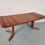 Table à manger avec rallonges en teck de Niels Möller, Dänemark années 60/70