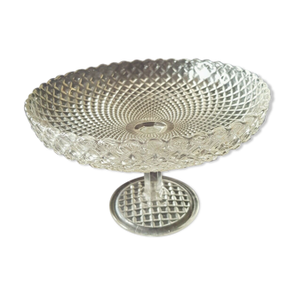 Coupe à fruits sur pied en verre