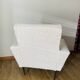 Fauteuil bouclette blanc
