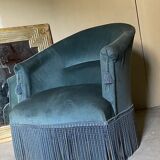 Fauteuil crapaud en velours