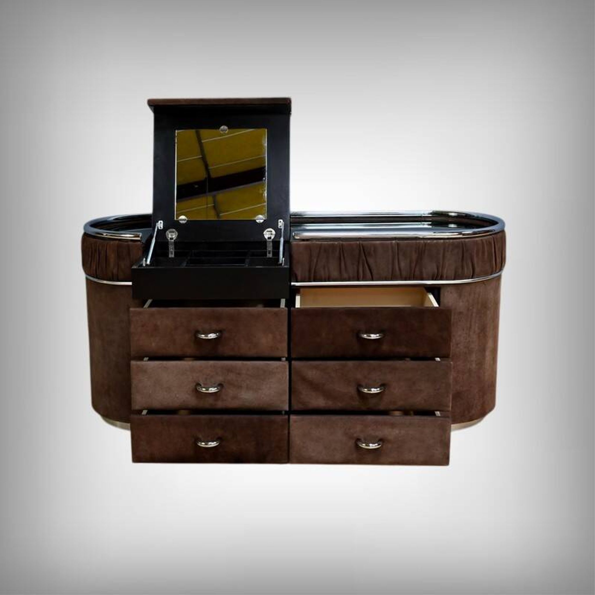 Coiffeuse et son Pouf, design Italien – 1970