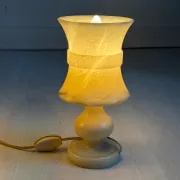 Pair of vintage alabaster lamps from the 1960s.