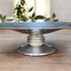 Grande coupe métal argenté Christofle Art Déco 33 cm