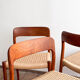 Ensemble de 4 chaises de salle à manger modèle 75 en teck, Niels O. Møller