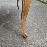 Extendable Louis XV dining table in solid oak wood and marquetry 250cm