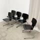 5 vintage chairs in black thermoformed wood