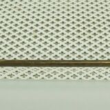 Vintage tray, perforated metal and brass, attr. to mathieu matégot 50s