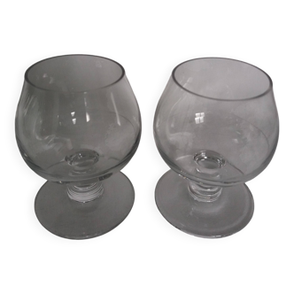 Set of 2 cognac or liqueur glasses