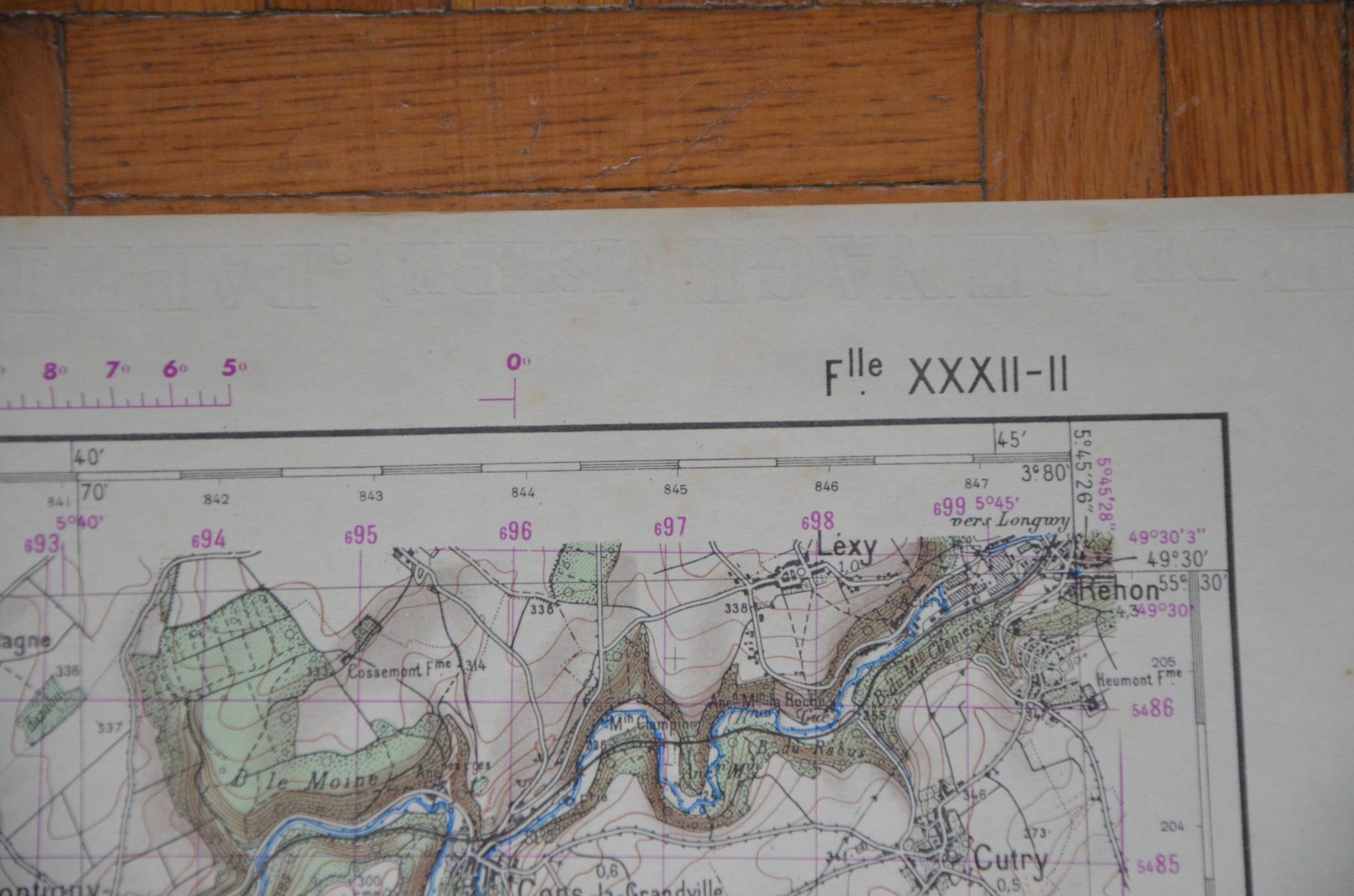 Vintage map of Longuyon