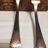 23-piece silver metal art deco cutlery set