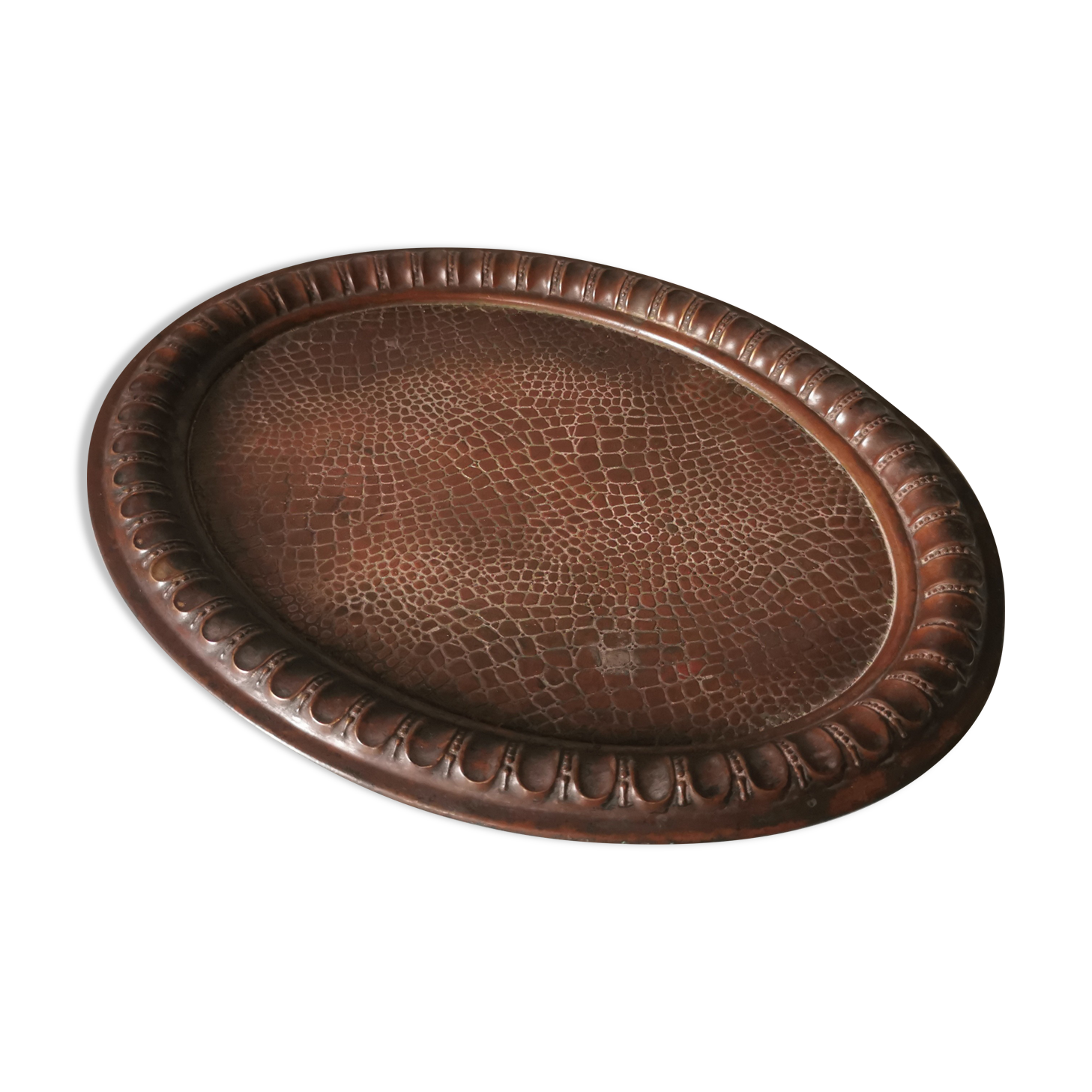 Croco brass dish