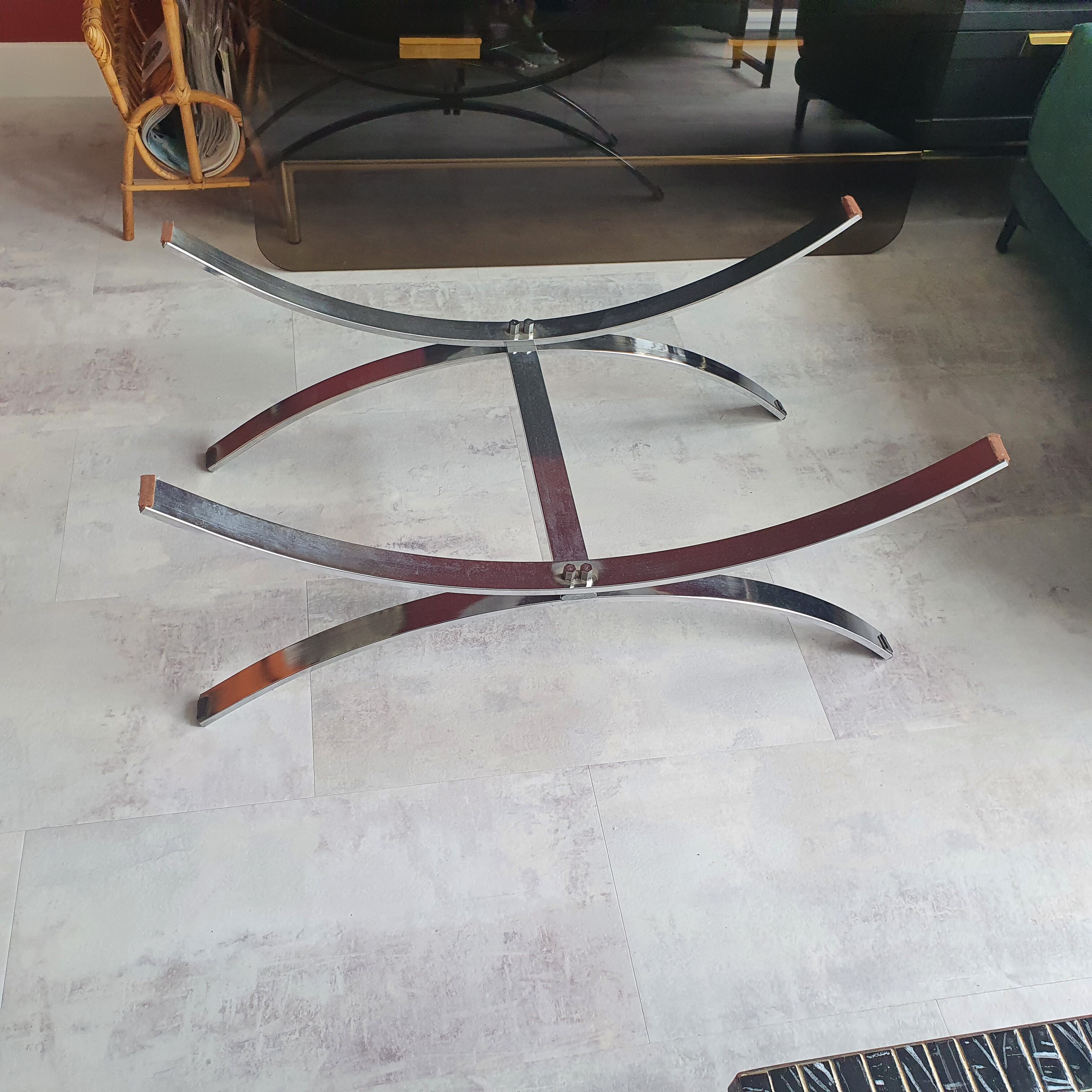 Vintage glass coffee table