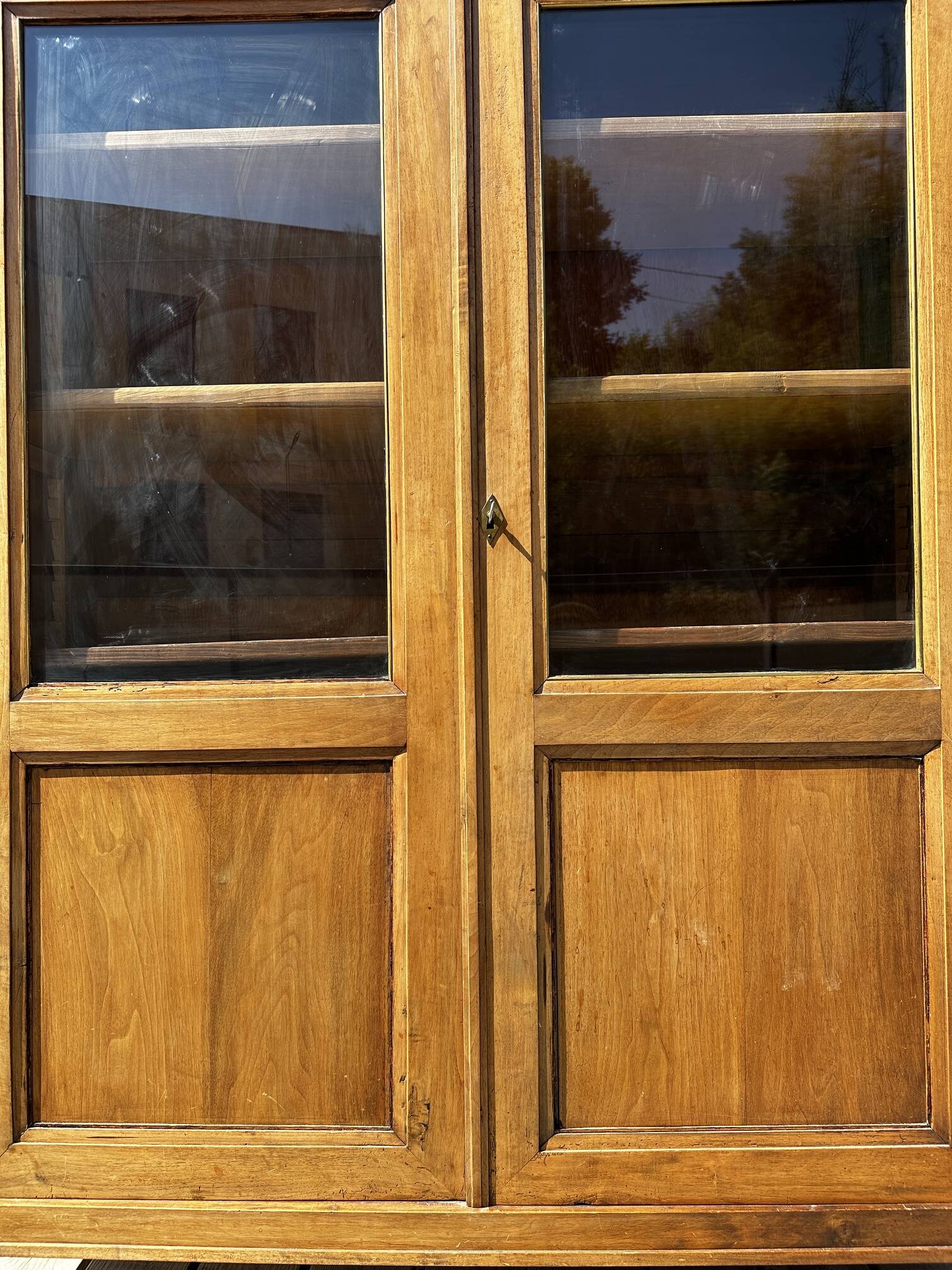 Walnut display cabinet