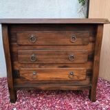 Brutalist elm chest of drawers