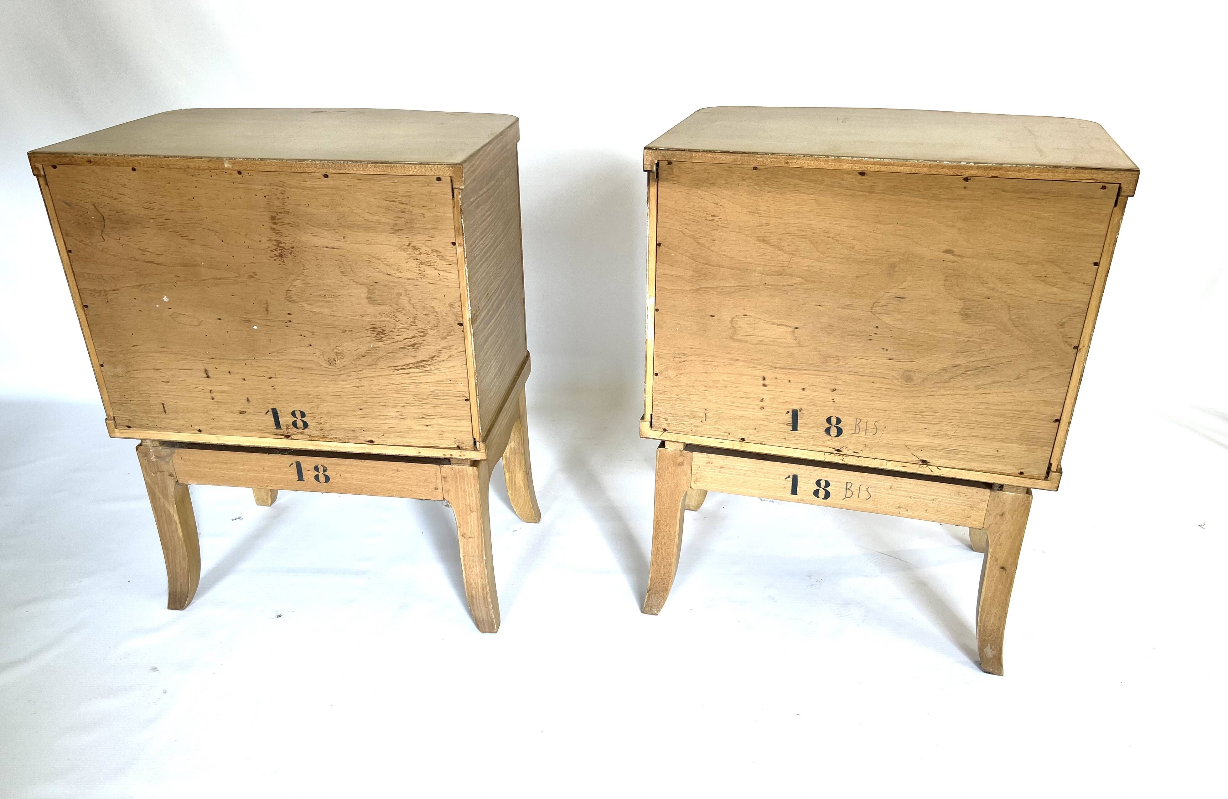 Pair of vintage nightstands or bedside tables from the 50s
