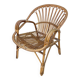 Vintage shell rattan armchair