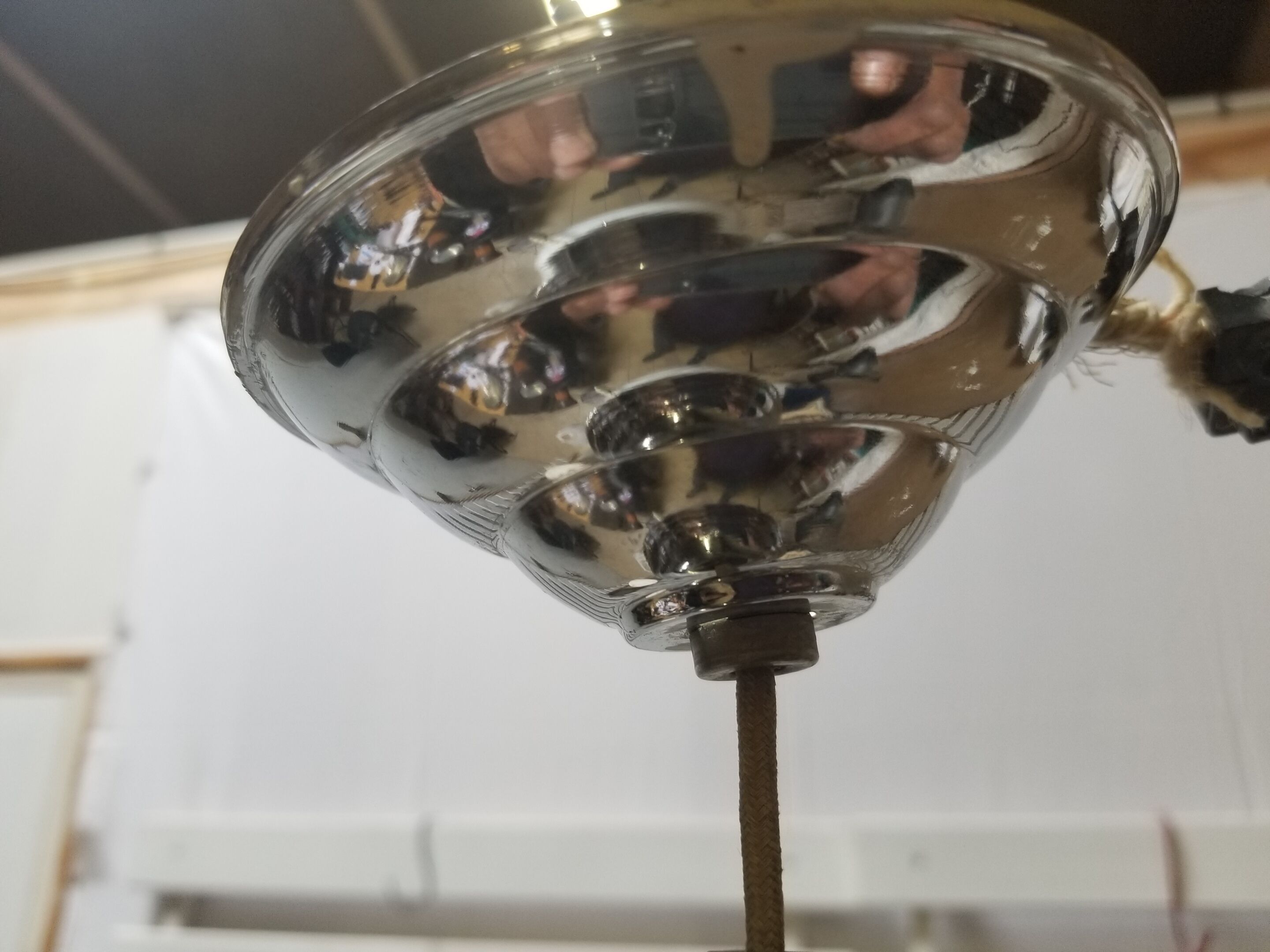 Vintage globe suspension with lower mount - 50s/60s