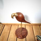 Wood & brass parakeet