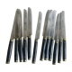 Twelve Ebony Bakelite Knives