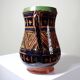 Large Moroccan vase from Safi, polychrome terracotta with two handles, from the 1950s to 1970s.