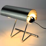 Stainless steel lamp from the 1970s in the style of François Monnet.