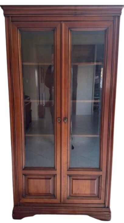Solid cherry display cabinet