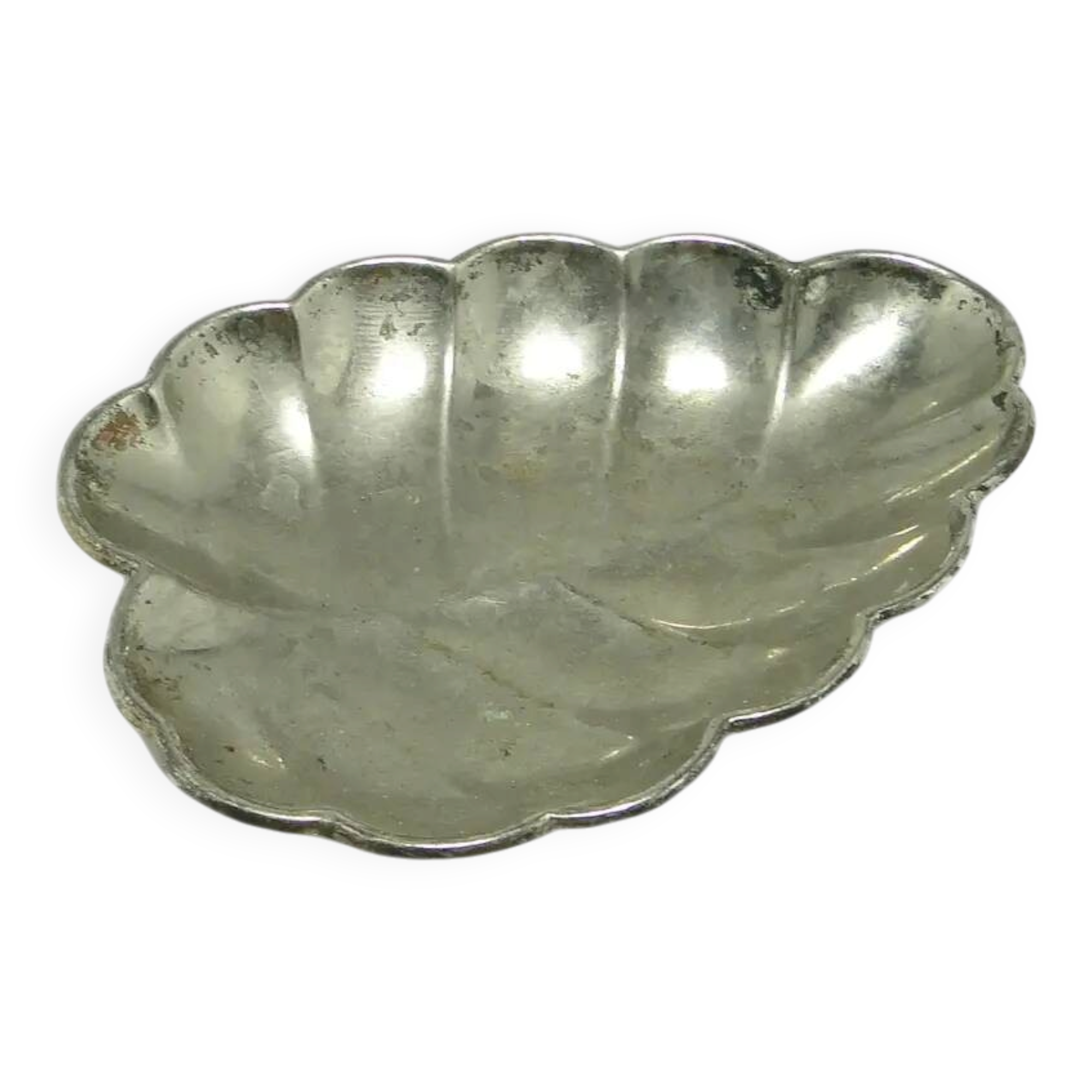 Scandinavian platter, silver-plated brass, Denmark, 1970s.