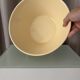French Vintage Ribbed Ceramic Salad Bowl | Ivory Cream | Digoin Sarreguemin