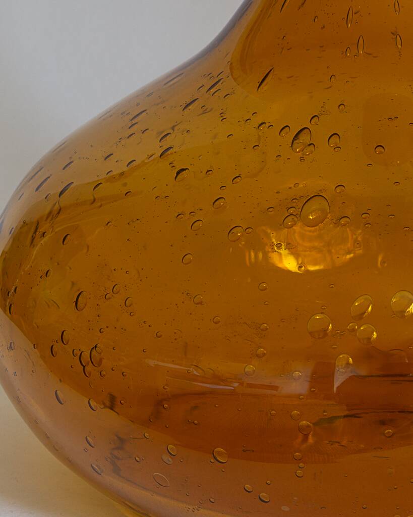 Bubble blown glass lamp base, 60s/70s