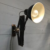 XL black scissor lamp from PeHaWe Leuchten Dresden, German 1940s