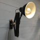 XL black scissor lamp from PeHaWe Leuchten Dresden, German 1940s