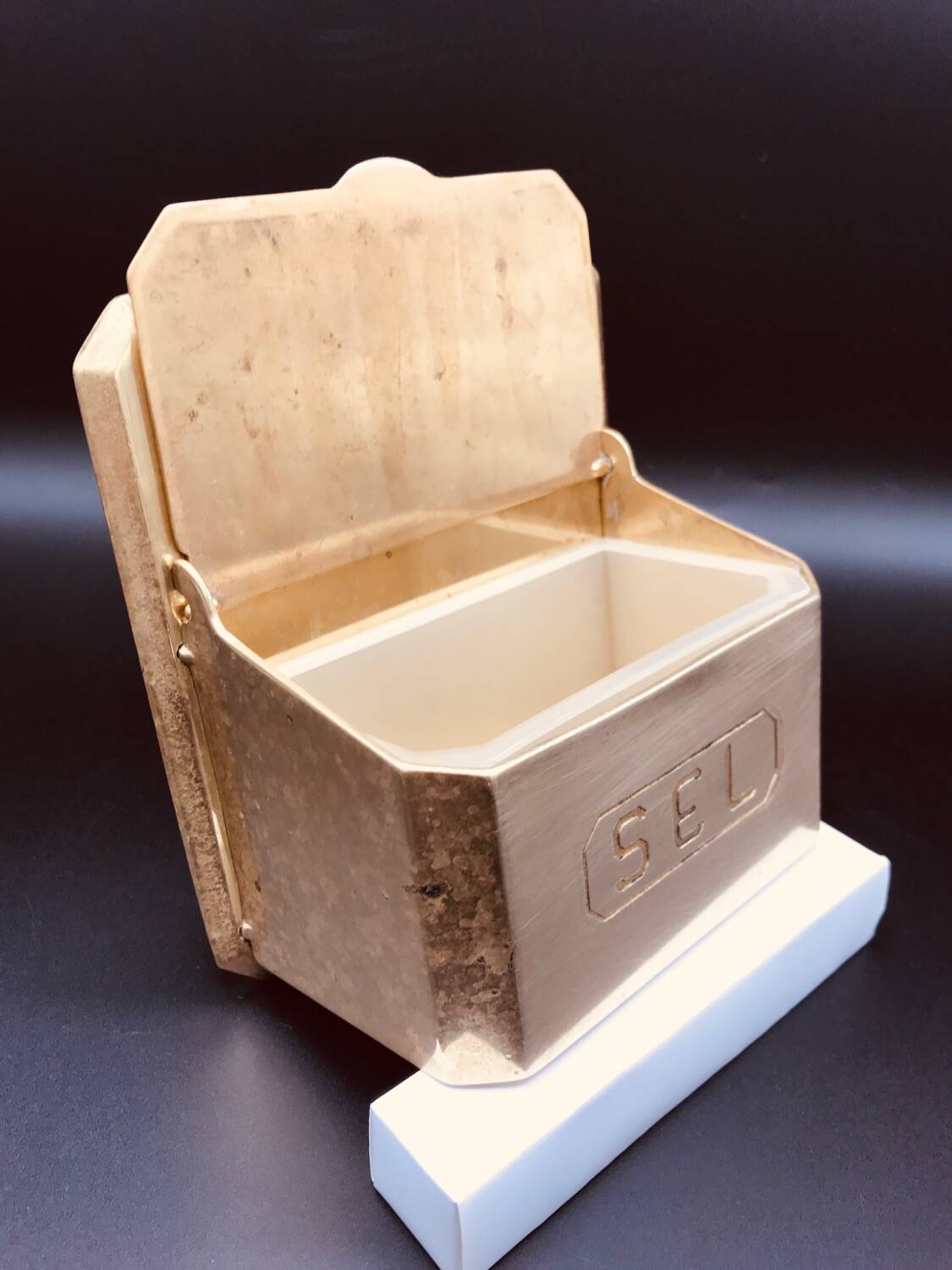 Brass salt box