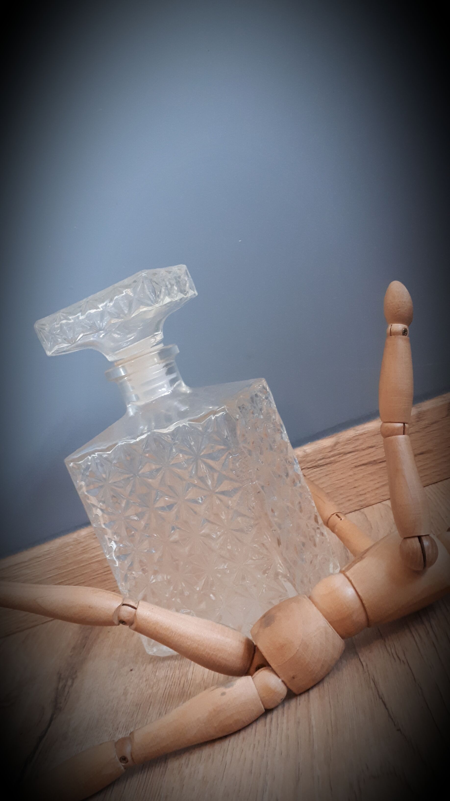 Old rectangular whisky carafe