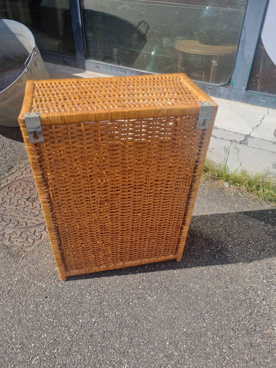 Vintage rattan shelf cabinet furniture