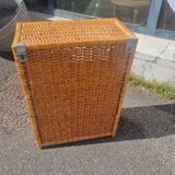 Vintage rattan shelf cabinet furniture
