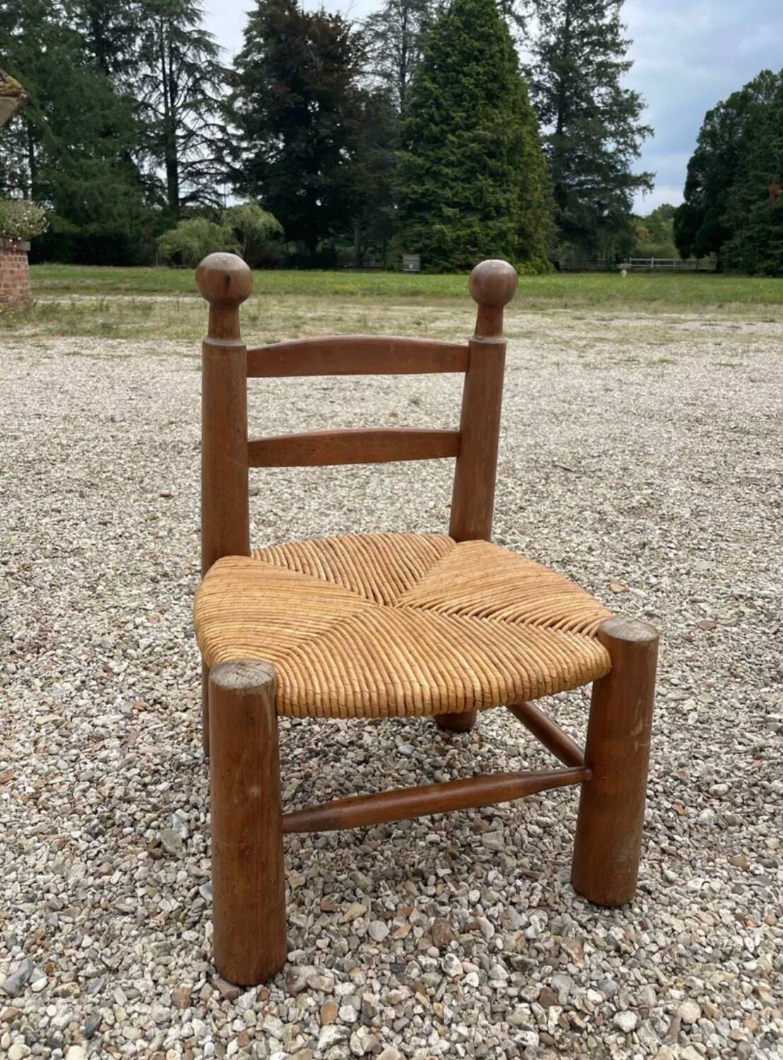Brutalist chair attributed to Charles Dudouyt